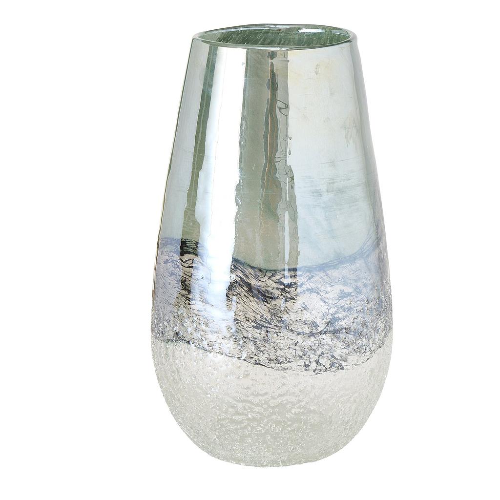 2033038 Marblo váza, ezüstös-zöld üveg
