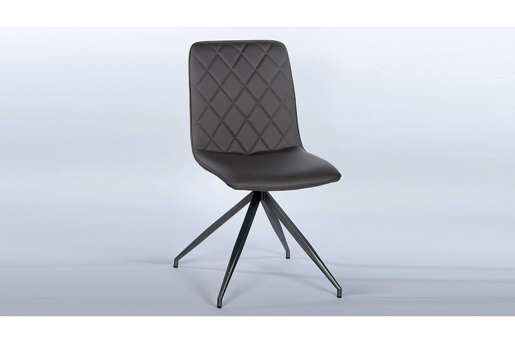 Lisa szék,szürke textilbőr,  antracit láb"ki"