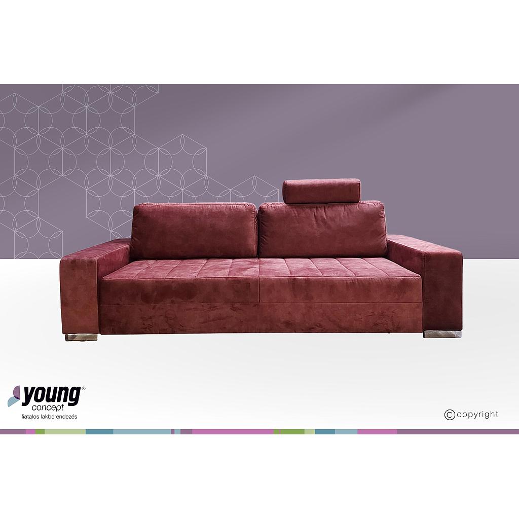 Varia kanapéágy 1fejtámlával, bordó, 250x80x105 cm