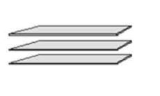 Belső polcszett 3 db-os,t 82,7x42x2,2cm, szürke(Rosso171)