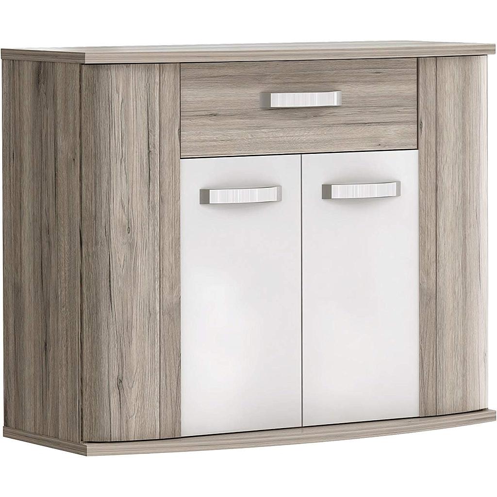 Rosso komód, homoktölgy / fényes fehér, 100x82x43cm