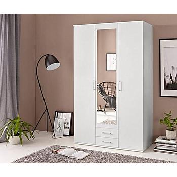 Karl szekrény, 3 ajtós, 2fiókos, tükrös, 120x195x55cm
