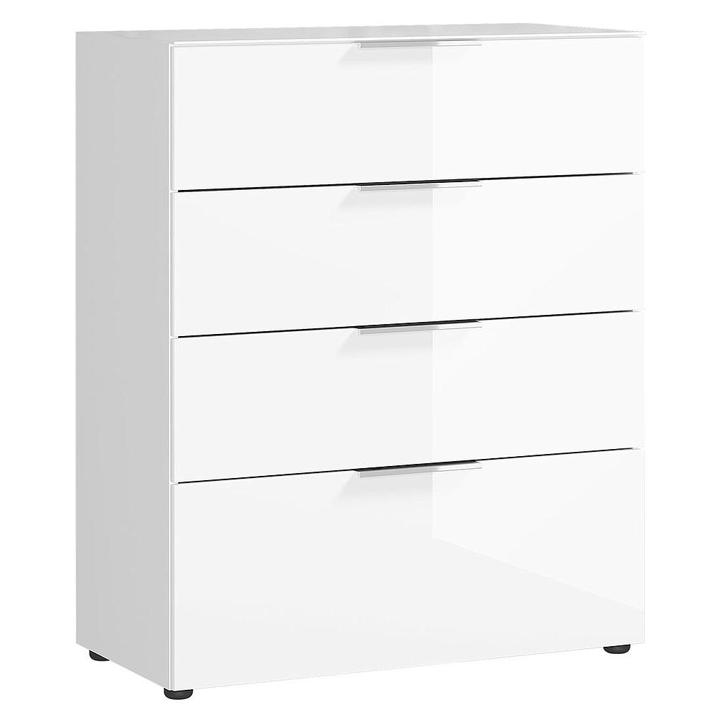 Oakland fiókos komód, üveg front, 83cm