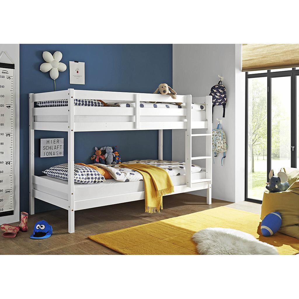 Paula emeletes ágy, fehér fenyő"ksz" (CosyHome)