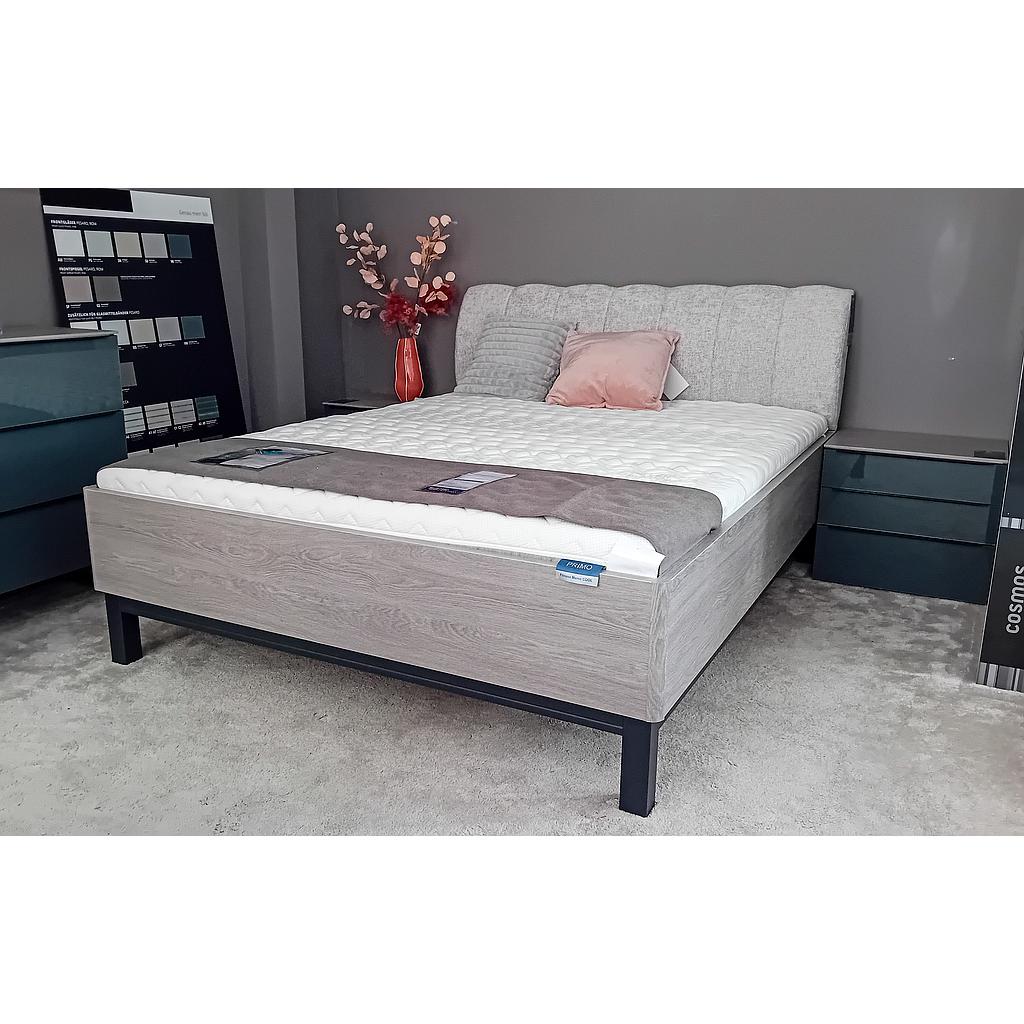 Sonate Prato ágykeret fejvéggel, 2db éjjelivel, szürke tölgy-vulkánüveg"k"