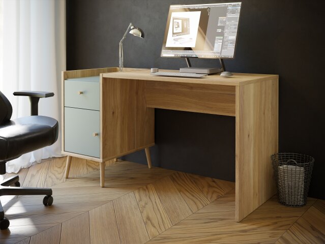 Festa íróasztal, Mauvella tölgy / zsályazöld