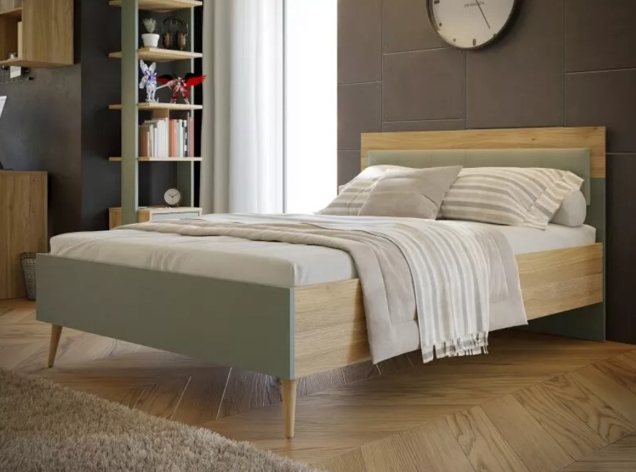 Festa ágykeret 140x200cm mauvella tölgy/zsálya
