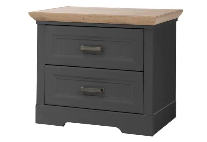 Jillana éjjeliszekrény, grafit-artisan tölgy