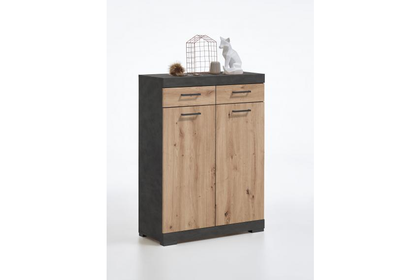 Bonn 100 komód, matera grafit-artisan tölgy"k"