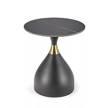 Salita kerek kisasztal,50cm, fekete/arany