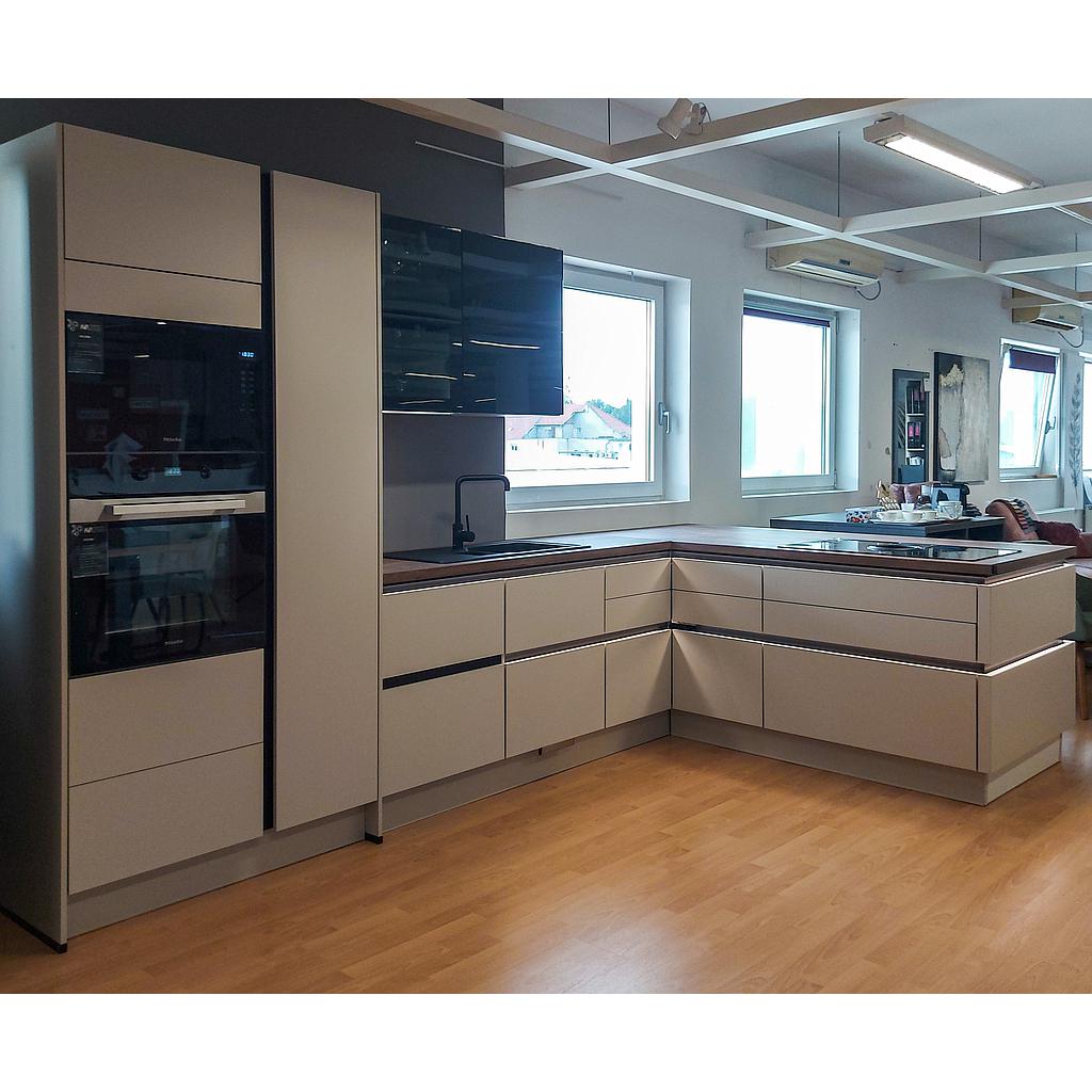 Burg konyhaösszeállítás gépekkel - Ella 433 Sandbeige Seidenmatt