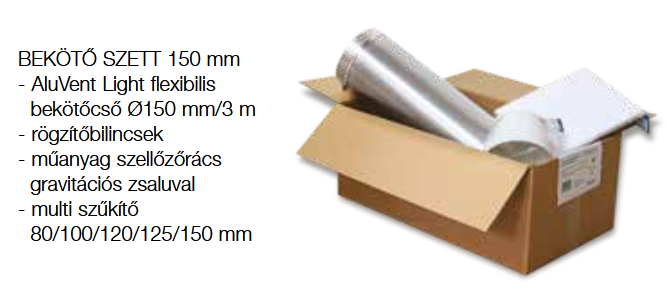 105142K Légtechnikai bekötőszett 150mm