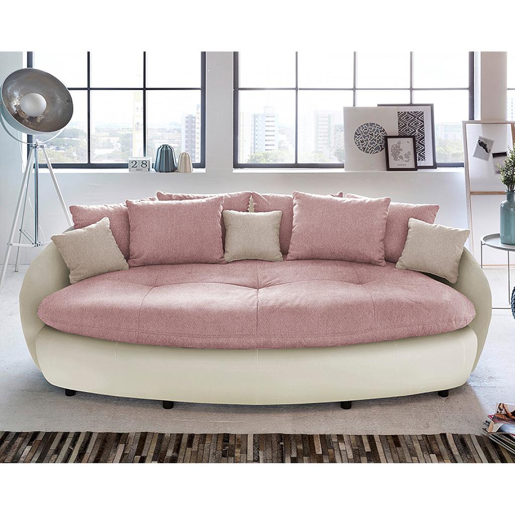 Bean kanapé, bézs/rózsaszín, 240x80x140 cm"k"