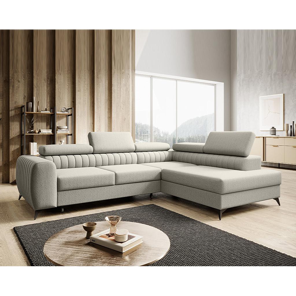 Daisy sarokgarnitúra jobbos, cream, 270x204 cm