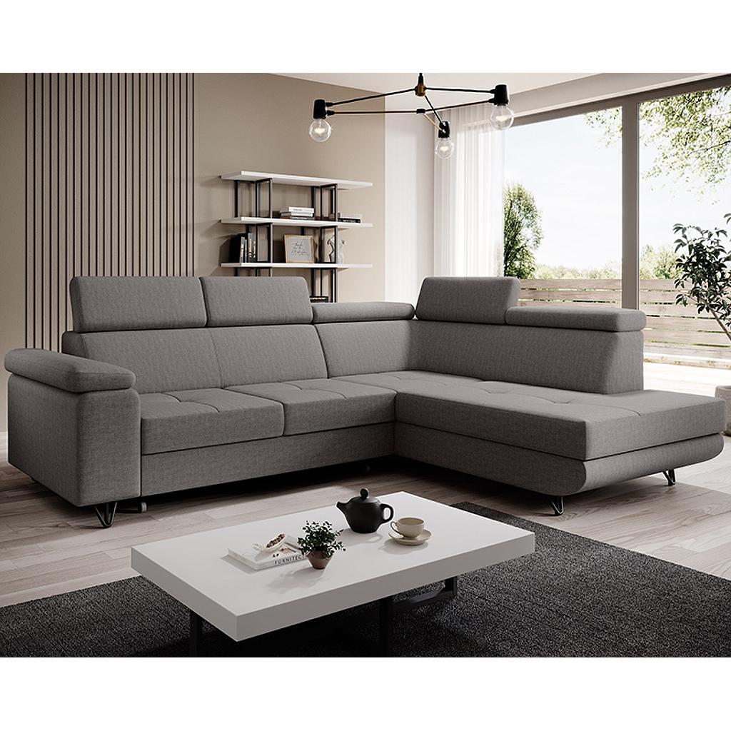 Violet ülőgarnitúra, jobbos, szürke, 250x183 cm