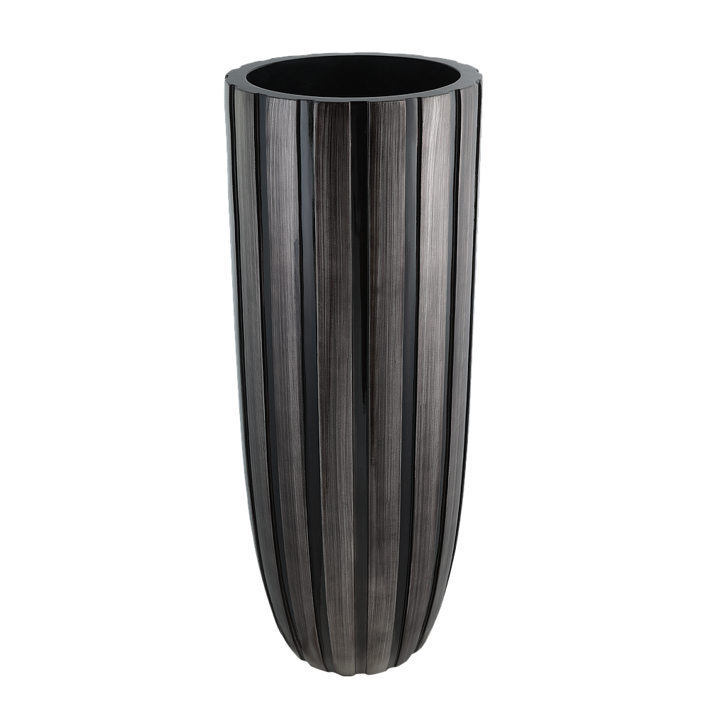 428202	 DUNNAMORE padlóváza, fekete-ezüst, Ma 91cm