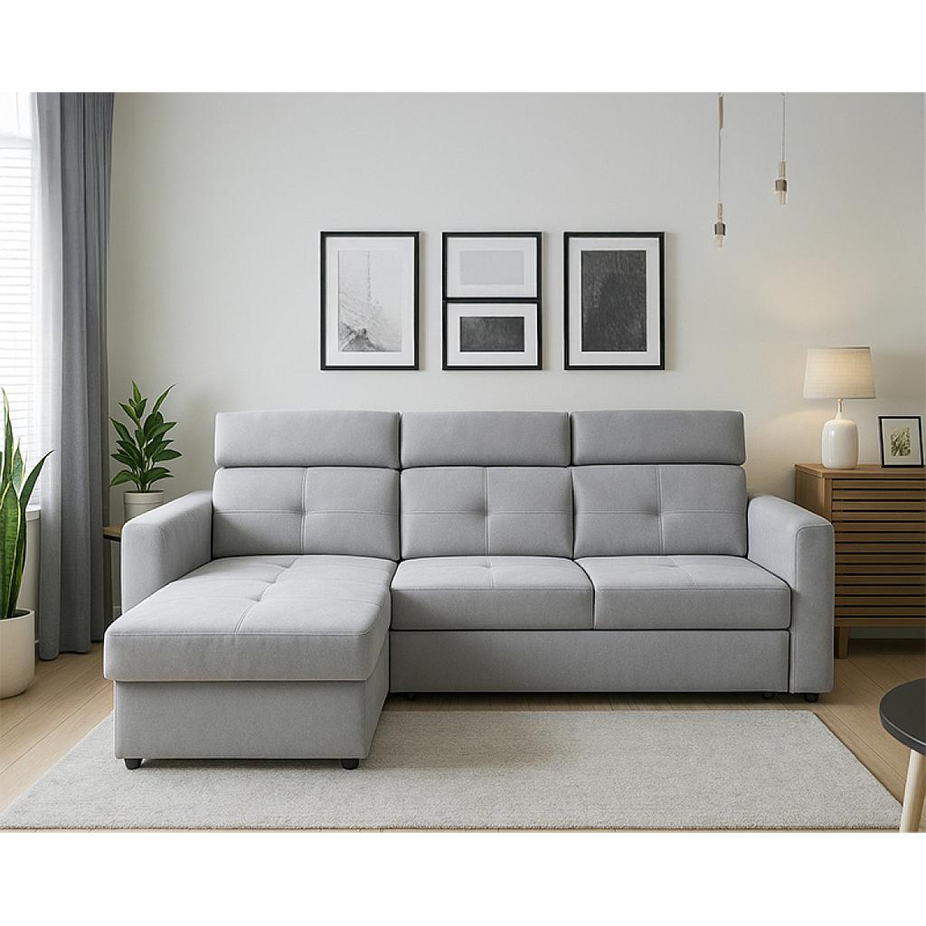 Tulip mini ülőgarnitúra,KING világos szürke, 230x165 cm