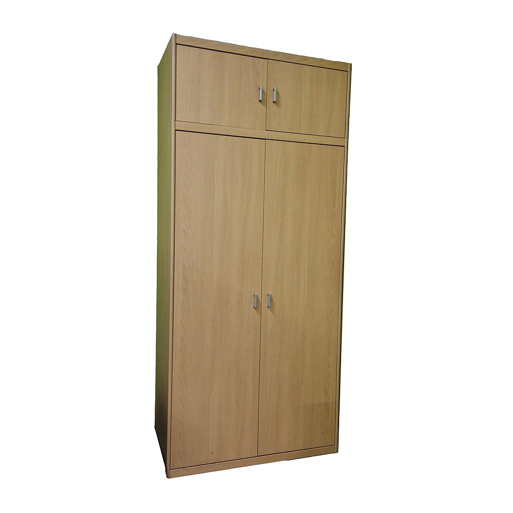 Soft Plus ruhásszekrény + magasítóval, bükk, 106x237x54 cm "k"