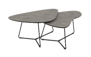 Nova dohányzóasztal szett, sötét beton hatású