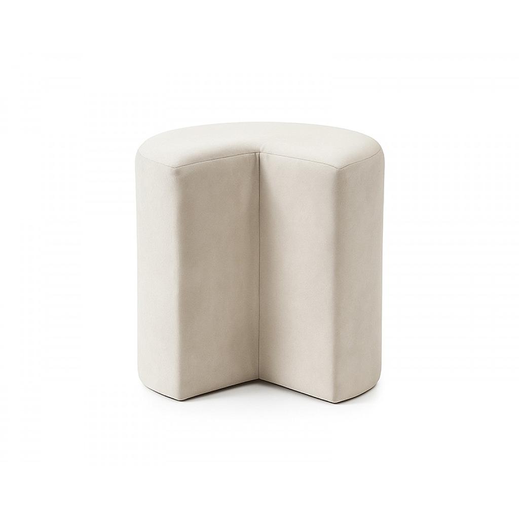 Ariel puff, henger,40x50cm, bézs szövet