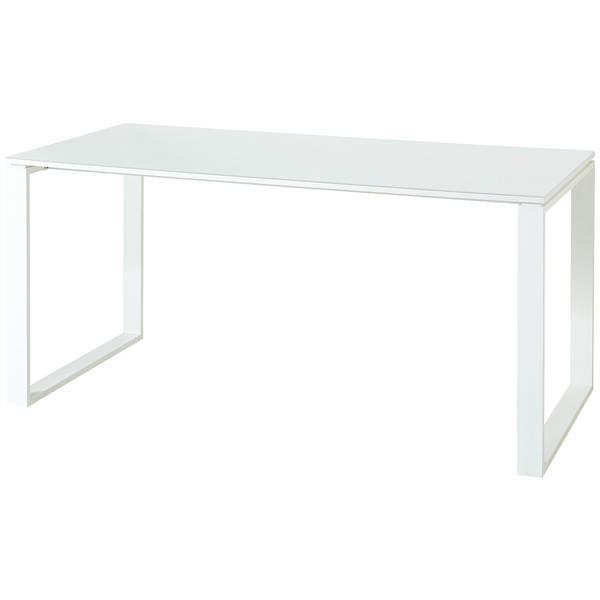 Monteria íróasztal konténerrel, fehér üveg 160x75x80cm (minta)