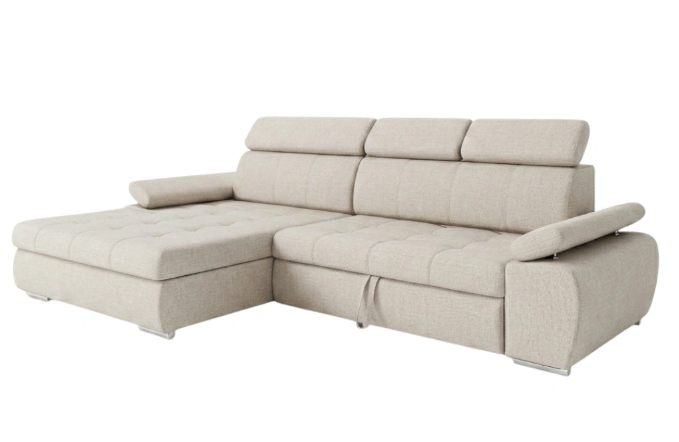 Voluto sarokgarnitúra, balos, beige, 294x174cm