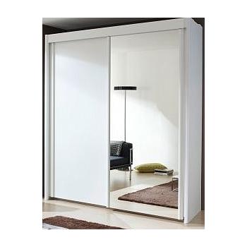 Imperial tolóajtós szekrény 200x235x65cm, fehér/tükör"k"