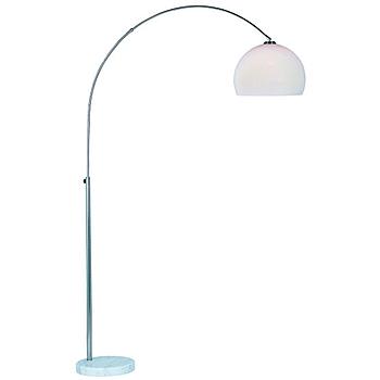 Arian íves állólámpa, fehér műanyag lámpaernyő"k"