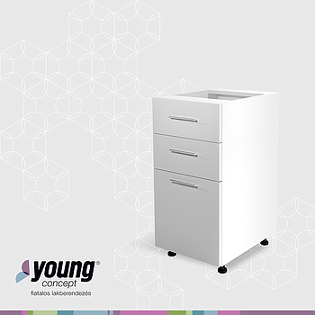 Bento D3S-40/82 alsó fiókos alsó elem 40x82x52 cm