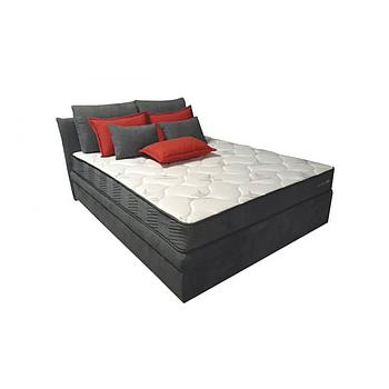 Dyna boxspring ágyneműtartós ágytest 160x200cm, párna és matrac nélkül,D924-s.szürke kéder "AK