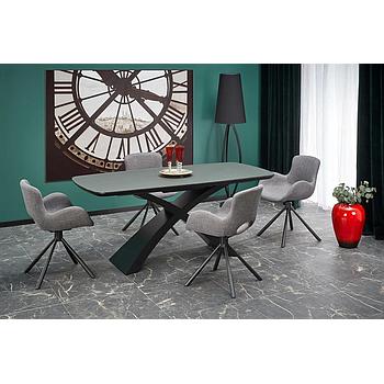 Vestro étkező asztal, sötétszürke-fekete,180-220x89cm