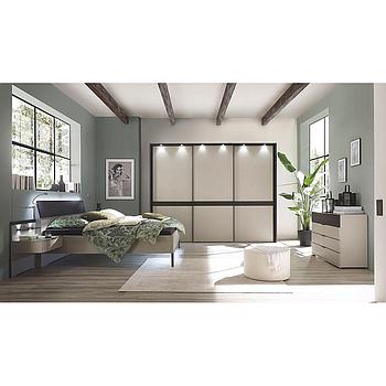 Cento ágyszett, panelszettel, kőszürke,160x200 cm"k"