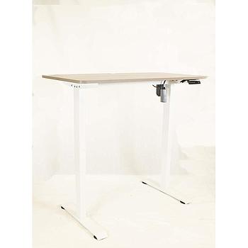 Phat-003 elektromos asztal, fehér váz, 120x60 cm asztallap (tölgy)