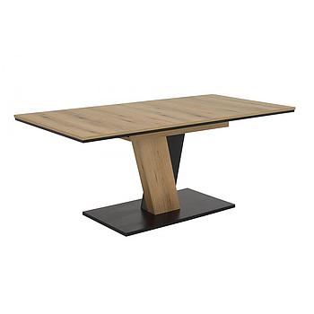 Luisa asztal, Evoke tölgy/fekete,140-180x76x90cm,