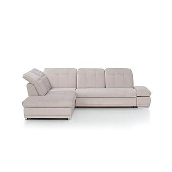 Adele sarokgarnitúra állítható ülésmélységgel, szürke, 310x265 cm"k"