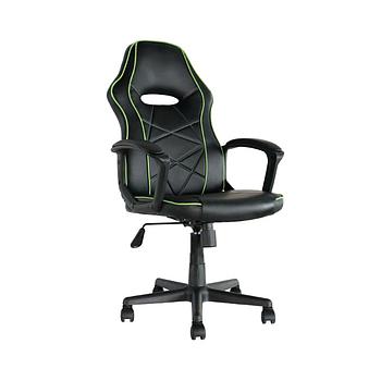 Verom forgószék gamer, Fekete / Zöld "k"