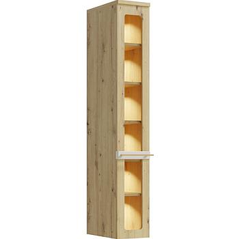 Lamello C2 vitrines szekrény, kasmír / artisan tölgy, 25x153x38 cm