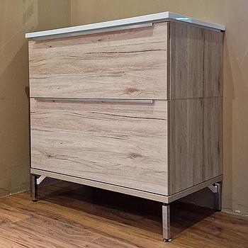 Nobilia fürdőszoba alsó szekrény mosdókagylóval, san remo tölgy, 80cm