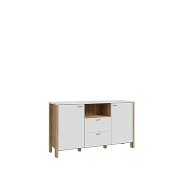 Fatima 232 komód, Mauvelle tölgy/Secret szürke 2ajtó 2fiók,147,4x85,1x41,5 cm (mintadarab)