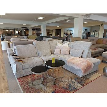 Ravenna sarokgarnitúra, állítható fejtámlákkal, vendégággyal, felnyíló tárolóval, Vil.szürke (II.), 264x200 cm