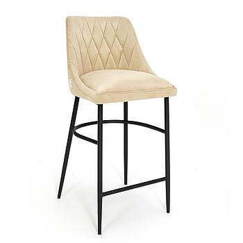 SO42513 Astra bárszék,W steppelt ,65cm, fekete fém láb,Paris BEIGE (Ambiente)