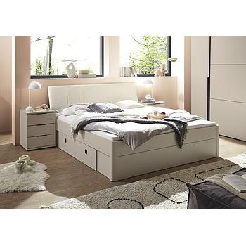 Torino ágykeret fiókos ágyneműtartóval, kasmír, 180x200 cm