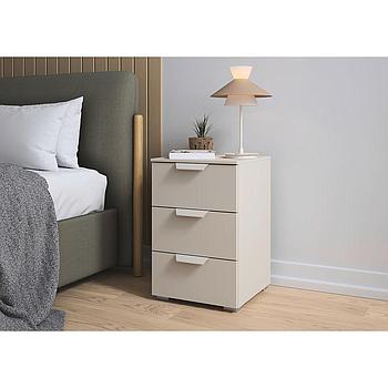 Aland box éjjeliszekrény PÁR, 3 fiókos, pezsgő, pezsgő fogantyú