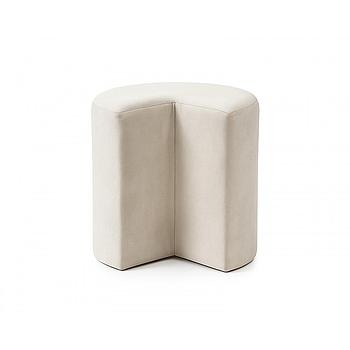 Ariel puff, henger,40x50cm, bézs szövet