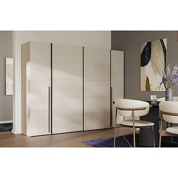 Margaret szekrény, kasmír,fekete fogantyú, prémium belső felszereltséggel, 270,3x210,5x61,2cm