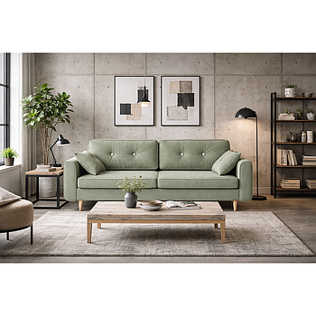 Sinki HR LUX kanapé, zöld szövet