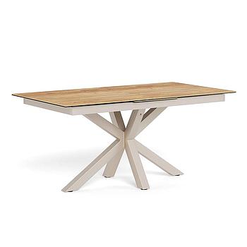 Heaven étkezőasztal, kerámia vadtölgy tető, kasmírszürke láb, 168/210x90x76 cm