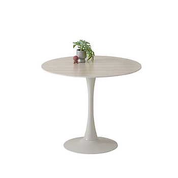 Johanna asztal, kerek, keramialapos Travertin/beige láb, 90x75x90cm