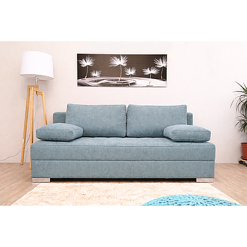 Nadu bonellrugós kanapéágy (Aragon Türkiz) króm lábbal+kiemelővasalat