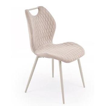 LAK569-CS szék, világos bézs szövet, kasmír láb